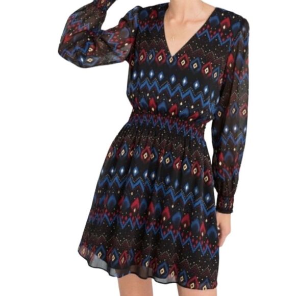 Like New Anthropologie & Other Stories Ikat Print Dress Size 2 - Picture 1 of 10